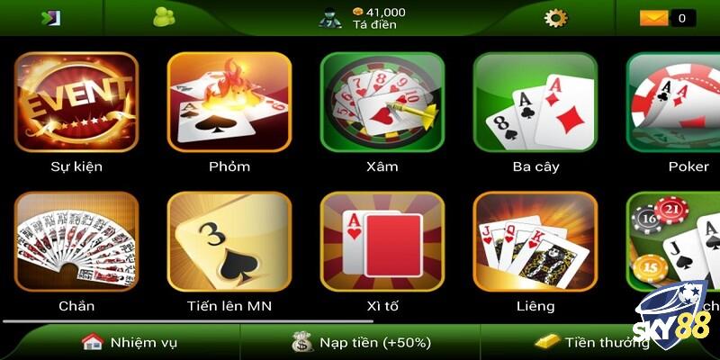 Phương pháp chinh phục màn cược game bài SKY88